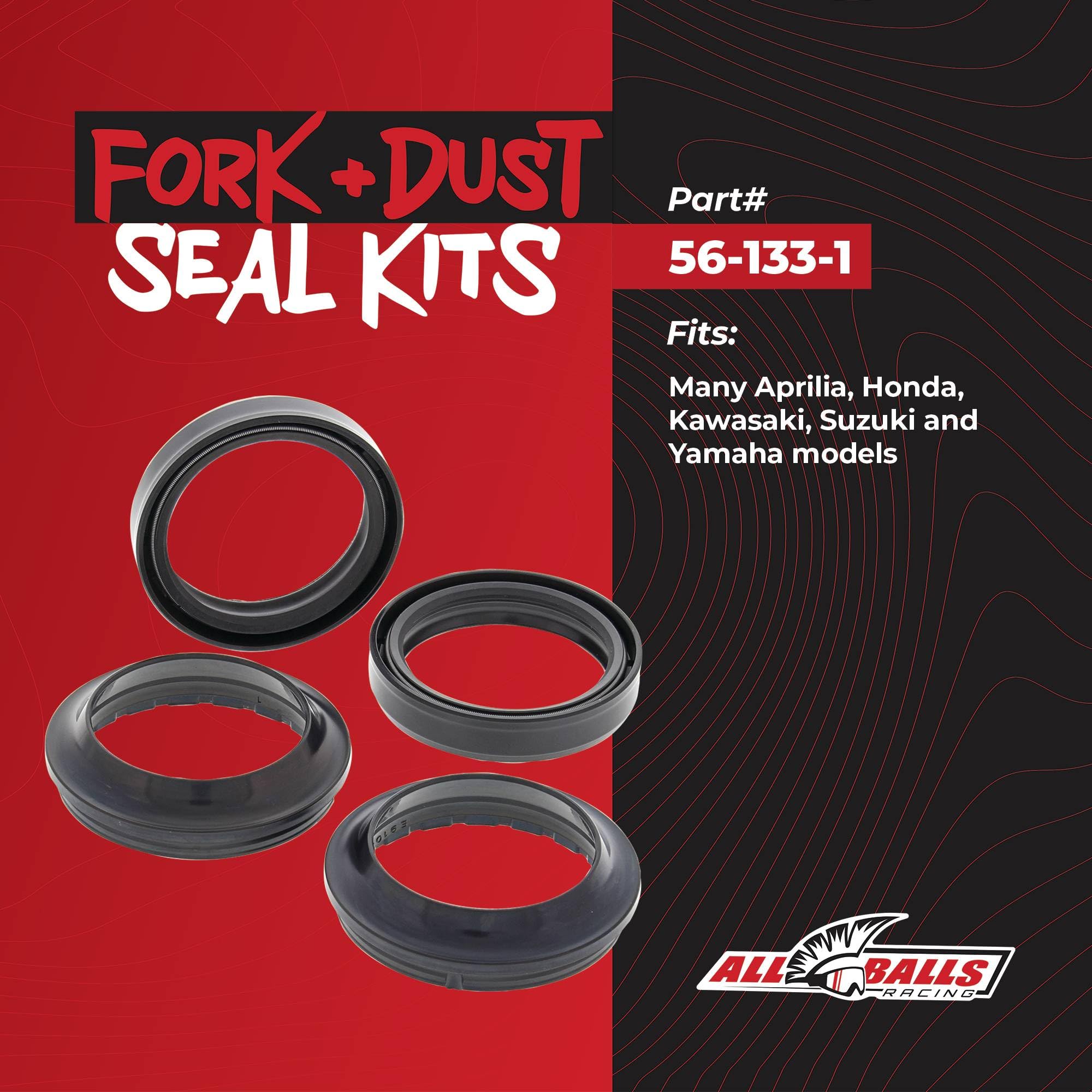 Amazon.com: All Balls Racing 56-133-1 Fork and Dust Seal Kit